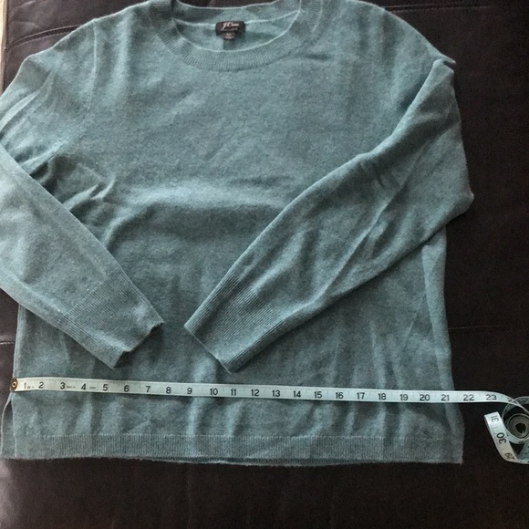J. Crew  Heather Blue 100% Cashmere Sweater XL - Picture 4 of 12